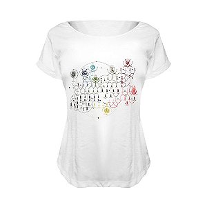 Camiseta Baby Look Nerderia e Lojaria Game of thrones hierarquia BRANCA
