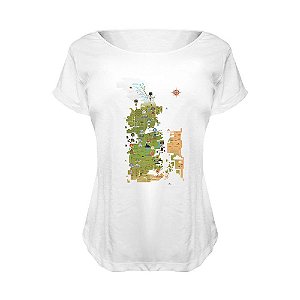 Camiseta Baby Look Nerderia e Lojaria got map BRANCA