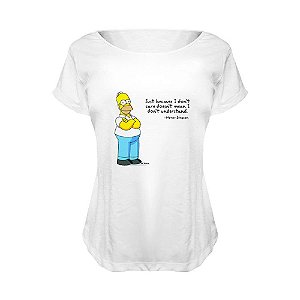 Camiseta Baby Look Nerderia e Lojaria homer frases BRANCA