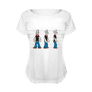 Camiseta Baby Look Nerderia e Lojaria popai BRANCA