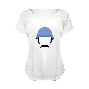 Camiseta Baby Look Nerderia e Lojaria seu madruga minimalista BRANCA