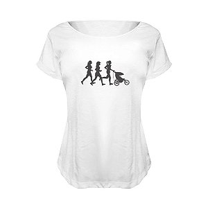 Camiseta Baby Look Nerderia e Lojaria runner mae BRANCA