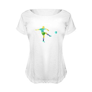 Camiseta Baby Look Nerderia e Lojaria soccer 3 BRANCA