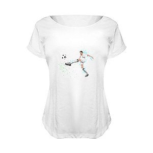 Camiseta Baby Look Nerderia e Lojaria soccer 2 BRANCA