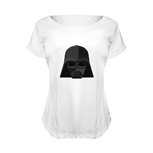 Camiseta Baby Look Nerderia e Lojaria vader minimalist BRANCA