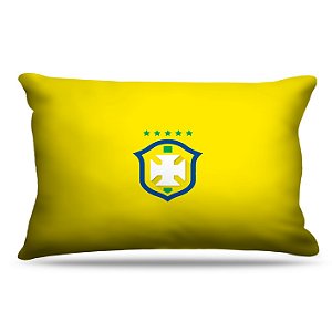 Fronha Para Travesseiros Nerderia e Lojaria brasil futebol colorido