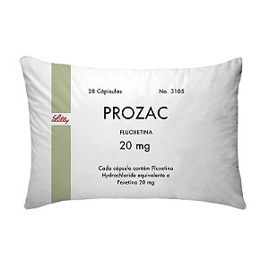 Fronha Para Travesseiros Nerderia e Lojaria remedio prozac colorido