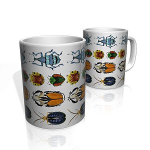 Caneca De Porcelana Nerderia e Lojaria insects  2 colorido