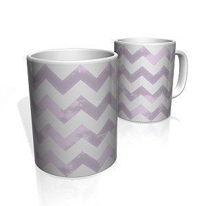 Caneca De Porcelana Nerderia e Lojaria linha zigzag lilas colorido