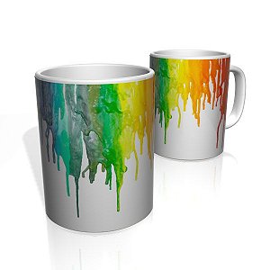 Caneca De Porcelana Nerderia e Lojaria paint colors colorido