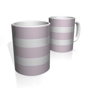 Caneca De Porcelana Nerderia e Lojaria roxo duas faixas colorido