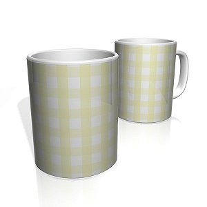 Caneca De Porcelana Nerderia e Lojaria xadrez amarelo 2 colorido