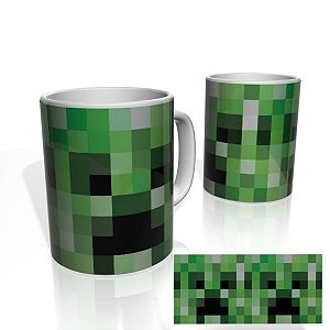 Caneca decorativa Nerderia e Lojaria minecraft colorido