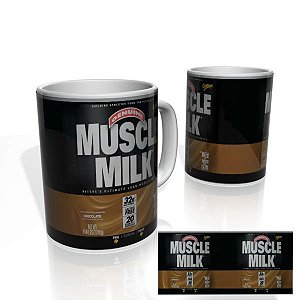 Caneca decorativa Nerderia e Lojaria muscle milk colorido