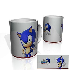 Caneca decorativa Nerderia e Lojaria sonic colorido