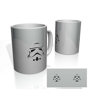 Caneca decorativa Nerderia e Lojaria strorntrooper minimalist colorido