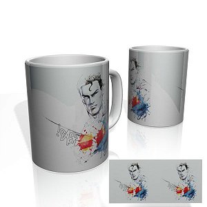 Caneca decorativa Nerderia e Lojaria superman paint colorido