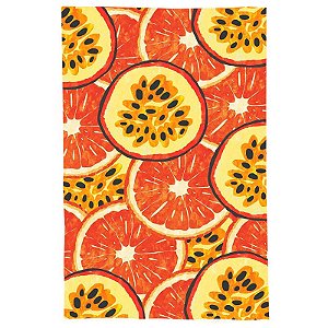 Pano De Prato Descorativo Nerderia e Lojaria frutas maracuja e laranja colorido
