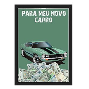 Quadro CAIXA COFRE 33x43 cm NERDERIA E LOJARIA car1 preto