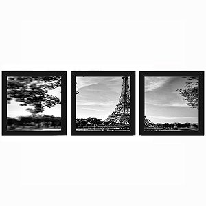 Quadro 23x23 (3 und.) Nerderia Lojaria Paris 02 preto