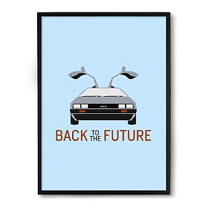 Quadro Decorativo 23x33cm Nerderia e Lojaria back to the future preto