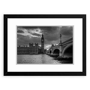 Quadro Decorativo 23x33cm Nerderia e Lojaria Big Ben 01 preto