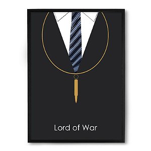 Quadro Decorativo 23x33cm Nerderia e Lojaria lord of war preto