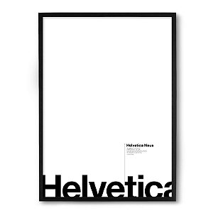 Quadro Decorativo 23x33cm Nerderia e Lojaria helvetica preto