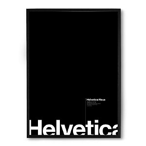 Quadro Decorativo 23x33cm Nerderia e Lojaria helvetica preto preto