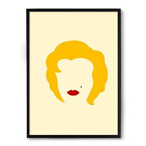 Quadro Decorativo 23x33cm Nerderia e Lojaria marilyn preto