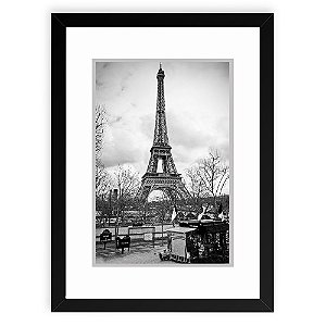 Quadro Decorativo 23x33cm Nerderia e Lojaria Paris 03 preto