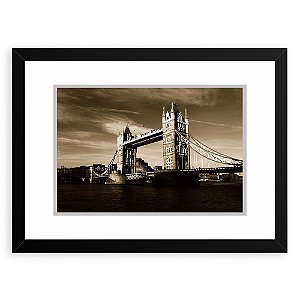 Quadro Decorativo 33x43cm Nerderia e Lojaria  bridge preto