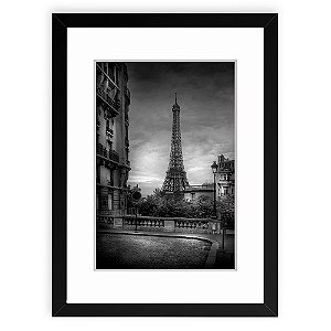 Quadro Decorativo 33x43cm Nerderia e Lojaria  Paris02 preto