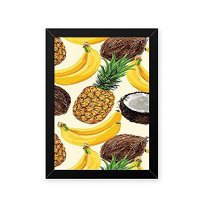 Quadro Decorativo 33x43cm Nerderia e Lojaria abacaxi preto