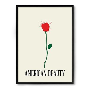 Quadro Decorativo 33x43cm Nerderia e Lojaria american beauty preto