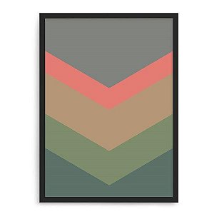 Quadro Decorativo 33x43cm Nerderia e Lojaria geometrica 10 preto