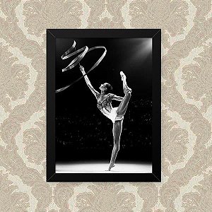 Quadro Decorativo 33x43cm Nerderia e Lojaria ginastica fita 02 preto