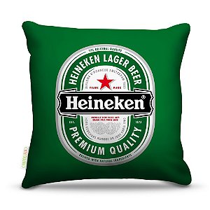 Almofada 45 x 45cm  Nerderia e Lojaria bebidas heineken colorido