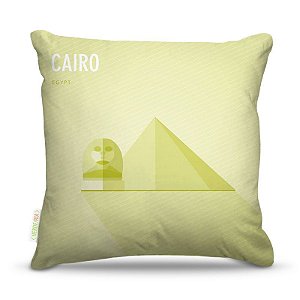 Almofada 45 x 45cm  Nerderia e Lojaria cairo vetor colorido