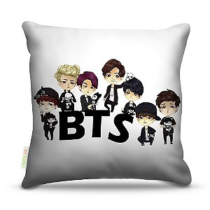 Almofada 45 x 45cm  Nerderia e Lojaria POP BTS COREANOS MINIMALISTA colorido