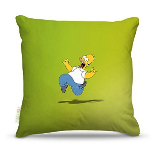 Almofada 45 x 45cm  Nerderia e Lojaria homer junp colorido