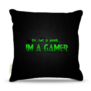 Almofada 45 x 45cm  Nerderia e Lojaria im a gamer colorido