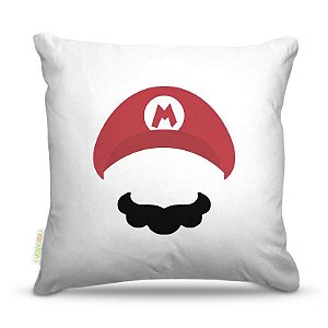 Almofada 45 x 45cm  Nerderia e Lojaria mario minimalista colorido