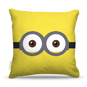 Almofada 45 x 45cm  Nerderia e Lojaria minion olhos colorido