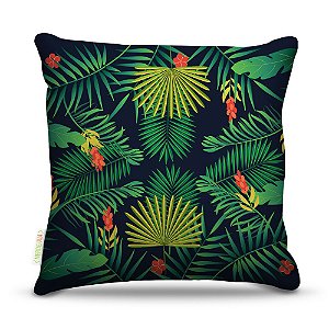 Almofada 45 x 45cm  Nerderia e Lojaria palmeiras tropicais colorido