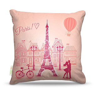 Almofada 45 x 45cm  Nerderia e Lojaria paris pink colorido