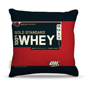 Almofada 45 x 45cm  Nerderia e Lojaria whey optmum colorido