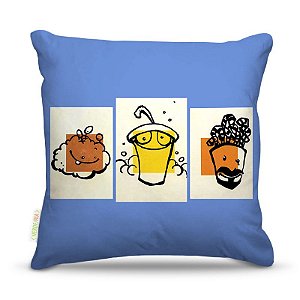 Almofada 40 x 40cm Nerderia e Lojaria aqua teen03 colorido