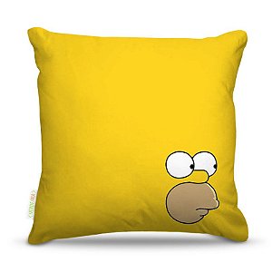 Almofada 40 x 40cm Nerderia e Lojaria homer minimalist colorido