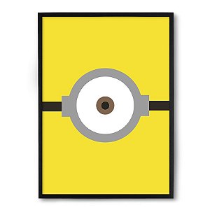 Quadro Decorativo 33x43cm Nerderia e Lojaria minion olho preto